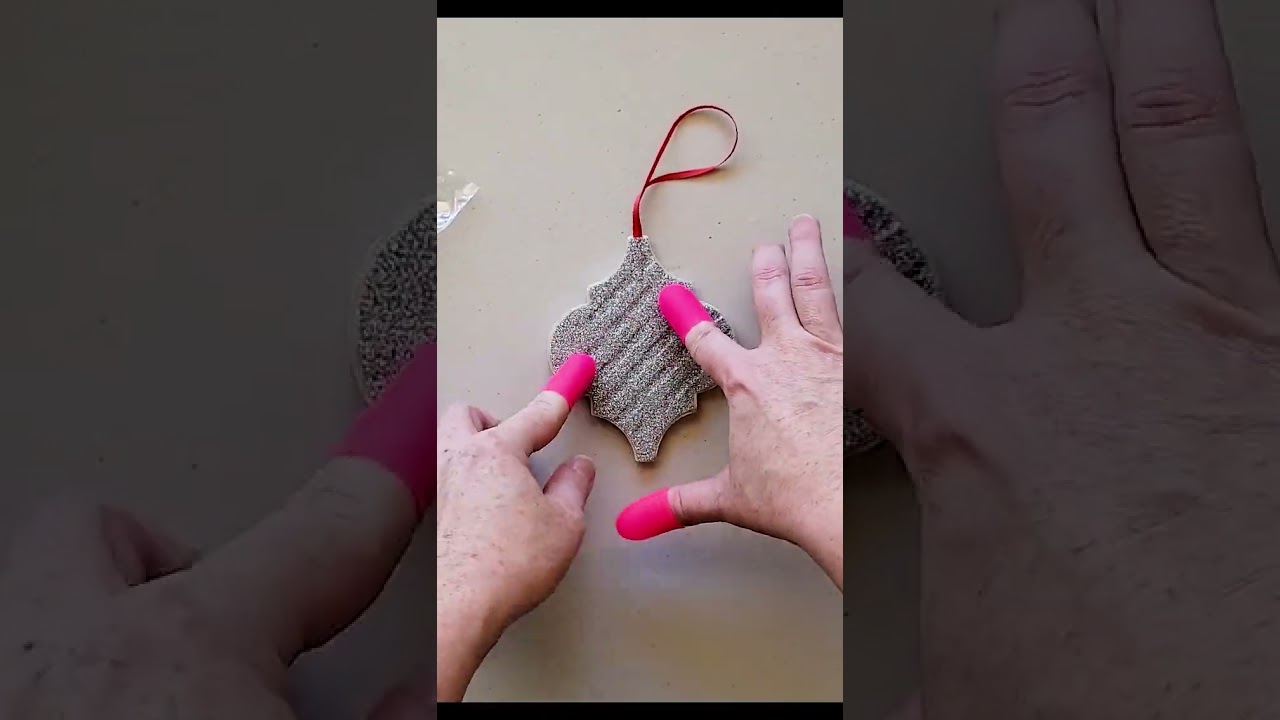 How to Finish the Backs of DIY Arabesque Tile Ornaments 🎄