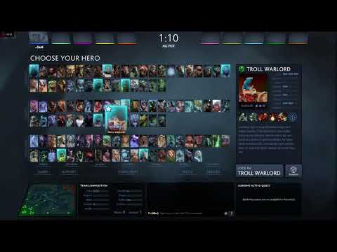 Dota 2 Speedrun World Record - Troll Warlord 1v0 (f*ck this) - IGT 0:22