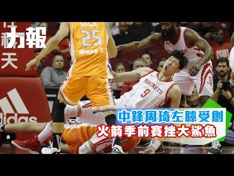 中鋒周琦左膝受創