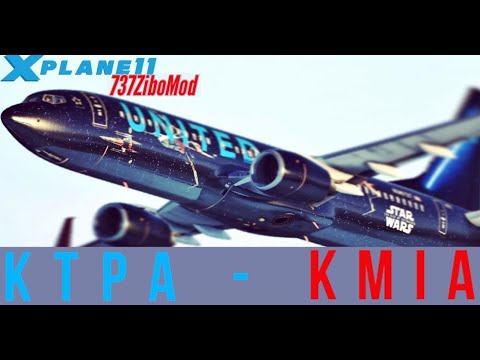X-Plane 11 v11.50 - 737ZiboMod (Real PFD CockpitMod) - Tampa - Miami - Reshade -RTWeather-1080@60fps