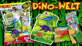 Neues Magazin - Dino Welt 1 mit Dinosaurier Figuren & Sticker - Unboxing & Review