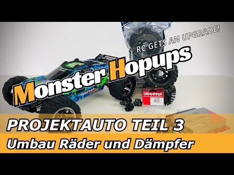 Projektauto Teil 3 Traxxas Rustler 4x4 VXL Räder und Dämpfer Umbau incl. Befüllung