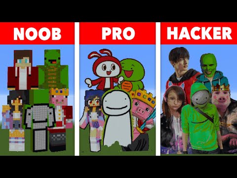 NOOB VS PRO VS HACKER Minecraft Pixel art✨Maizen＆Dream＆Aphmau＆Technoblade