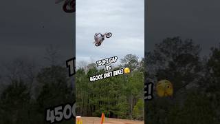 Download lagu 150ft gap VS 450cc dirt bike!! 😱 mp3