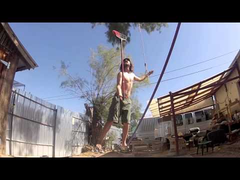 Longest Time Balancing a Broom on One Finger While Slacklining