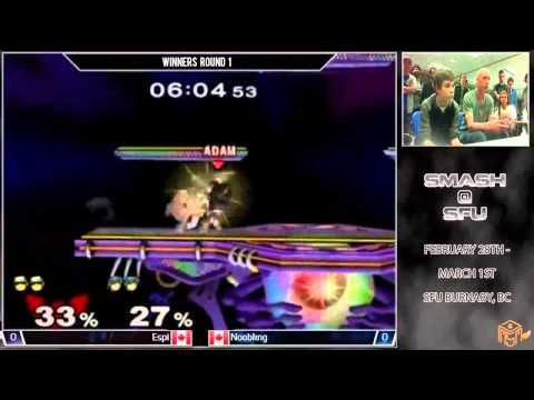 Smash @ SFU - Noobking (Falcon, Fox) vs. Espi (Marth) - Winners Bracket - Melee
