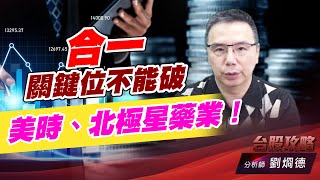 合一關鍵位不能破，美時、北極星藥業！｜台股攻略｜劉烱德 (圖)