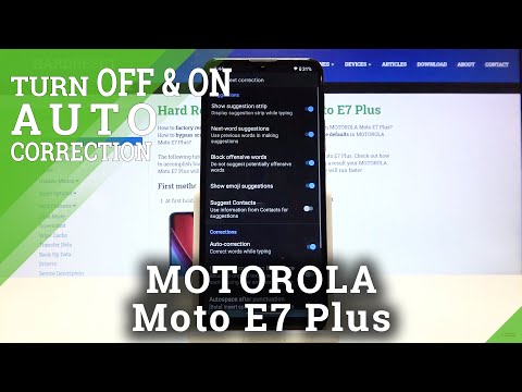 How to Manage Autocorrection in MOTOROLA Moto E7 Plus – Find Dictionary Tools