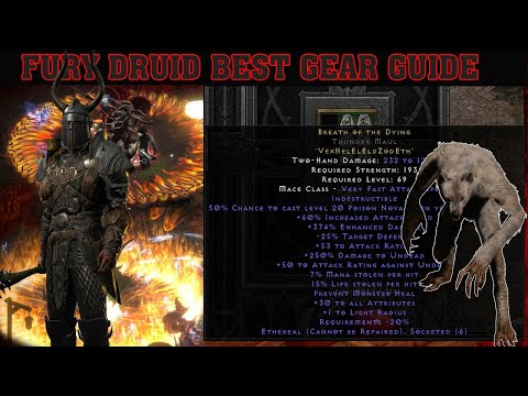 🐺 Fury Druid Build Best Gear Guide for Uber Tristram | Diablo 2 Resurrected