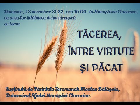 Ierom. NICOLAE BĂLĂŞOIU - Tăcerea, între virtute şi păcat [prima parte]