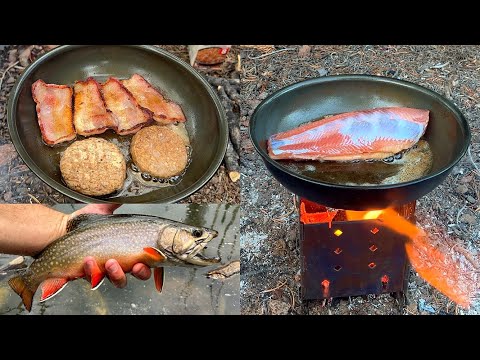 BUSHCRAFT BREAKFAST & BROOK TROUT!! CATCH N’ COOK