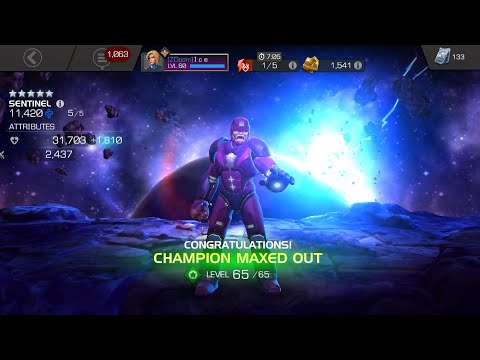 9th 5 Star Rank 5 Sentinel Gameplay | Marvel Contest Of Champions
