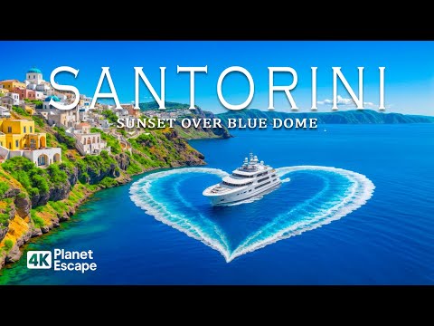 Santorini 4K –  Discover the Stunning Caldera & Iconic Blue Domes With Deep House Chill Music