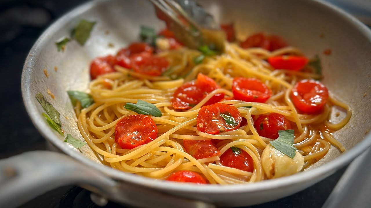 ミニトマトの冷製パスタ クルダイオーラ