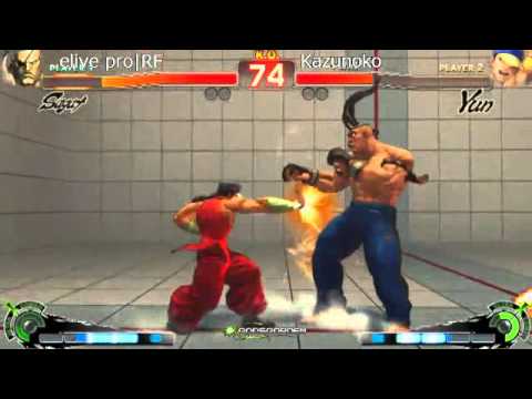 SSF4 AE: RF (Sagat) vs Kazunoko (Yun) - Godsgarden 4