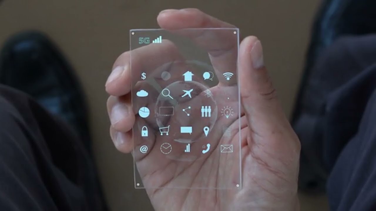 5g technology in smart phone futuristic technology in hand modern data hologram with application