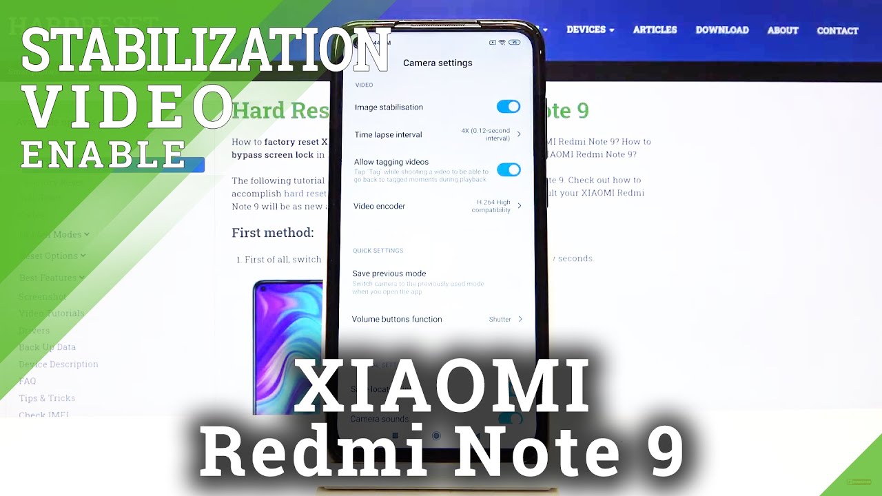 How to Activate Image Stabilization on XIAOMI Redmi Note 9 – Optical Image Stabilization