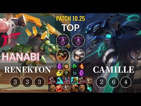 TLN Hanabi Renekton vs Camille Top - KR Patch 10.25