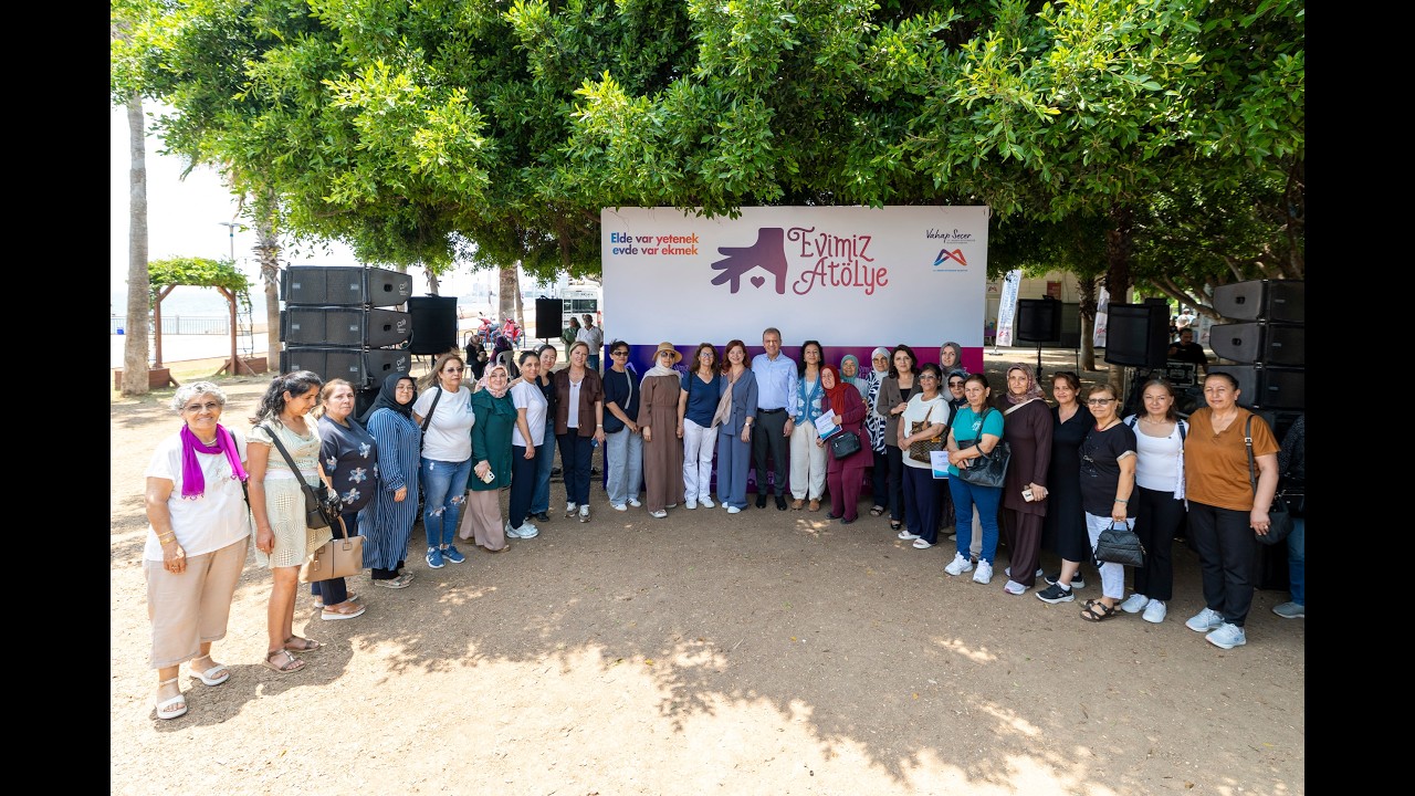 BAŞKAN SEÇER İLE MERAL SEÇER, EVİMİZ ATÖLYE PROJESİNİN ÜRETEN KADINLARIYLA BULUŞTU