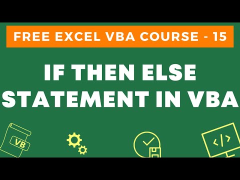 Free Excel VBA Course 15 IF Then Else Statement in Excel VBA