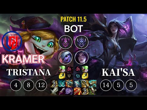 LGD Kramer Tristana vs Kai'Sa Bot - KR Patch 11.5