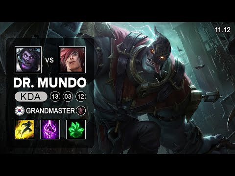 Dr. Mundo Top vs Sett - KR Master Patch 11.12