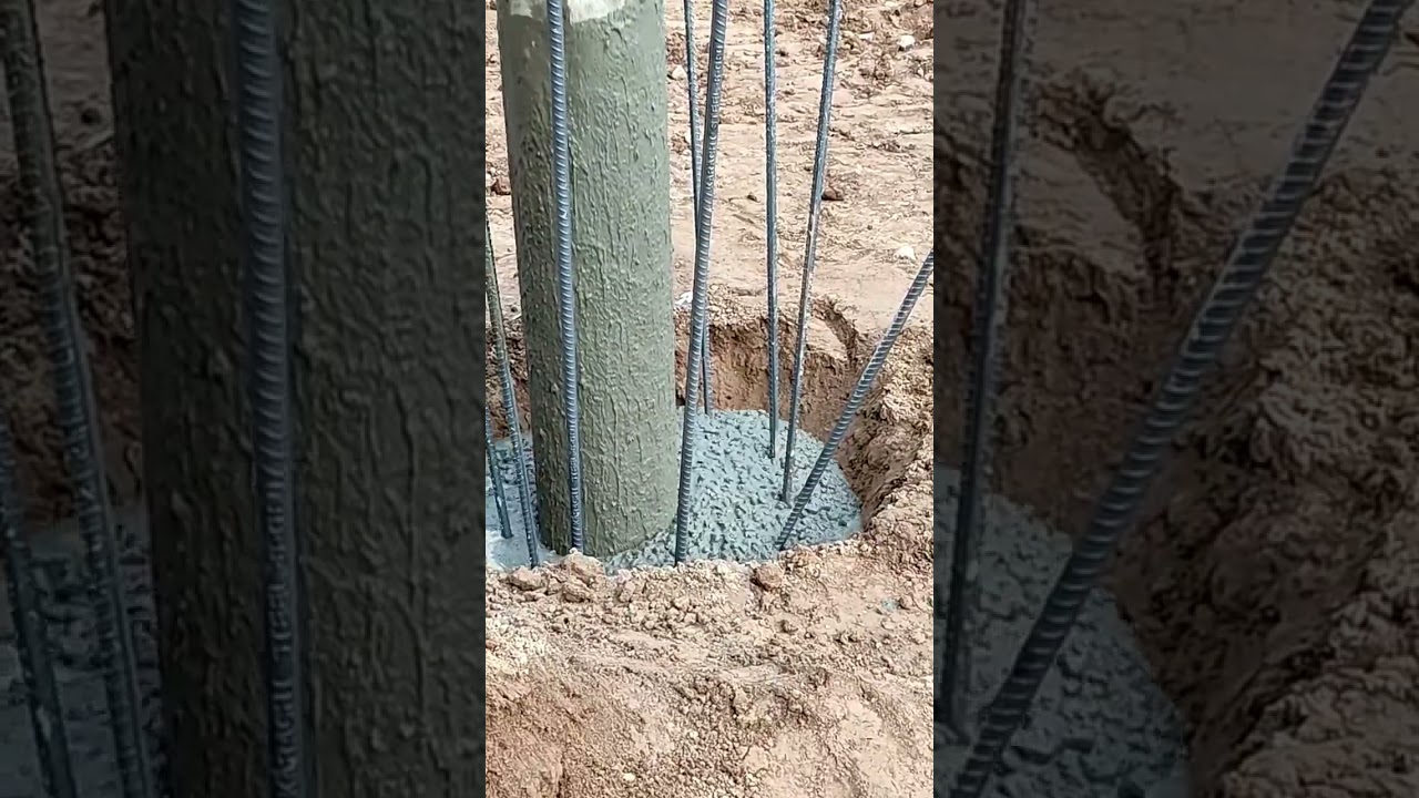 Pile Concrete for Highrise apartments building| pile concrete pouring using Tremie pipe #shorts