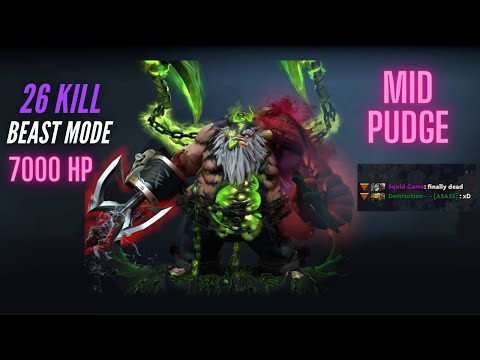 Pudge Beast Mode !! Brutal 26 Kill !! 7000HP !! Mr.Aiba 1080p 60fps