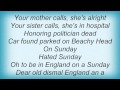 Black Box Recorder - Hated Sunday Lyrics