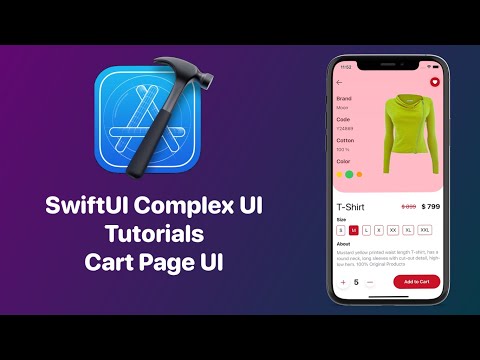 SwiftUI Complex UI Tutorials - E-Commerce App Cart Page UI - Xcode 12 - SwiftUI 2.0 Tutorials