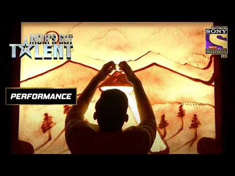 Sand Art के ज़रिए एक कहानी | India's Got Talent | Kirron K, Shilpa S, Badshah, Manoj M