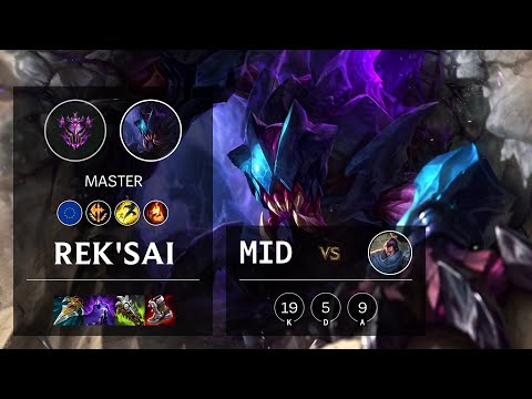 Rek'Sai Mid vs Yasuo - EUW Master Patch 10.25b