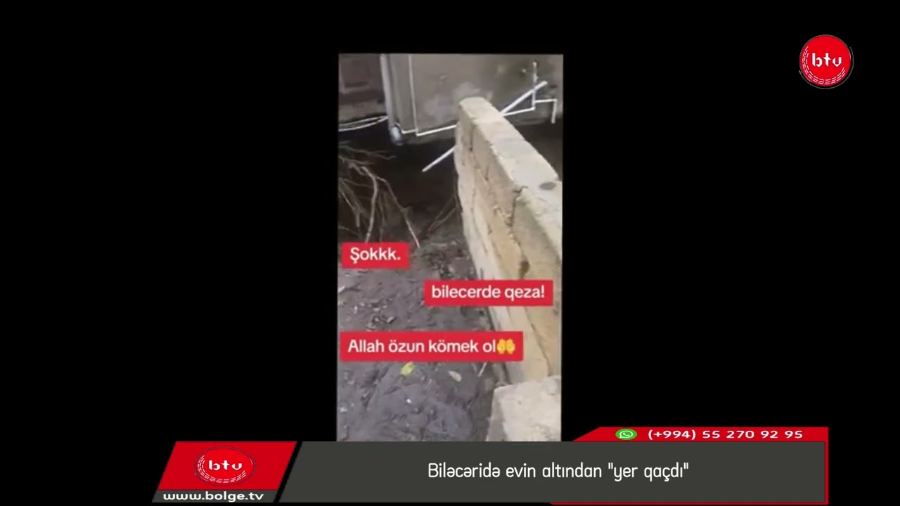 Biləcəridə evin altından "yer qaçdı"