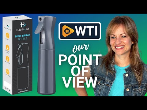 Hula Home Continuous Spray Bottle for Hair (10.1oz/300ml) Empty Ultra Fine Plastic Water Mist Sprayer – For Hairstyling - WTI product video review