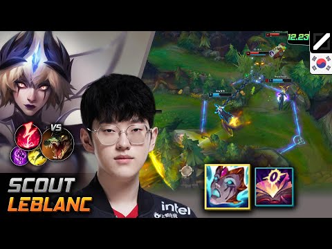 Scout Mid LeBlanc Build Liandry's Anguish Electrocute - LOL KR 12.23