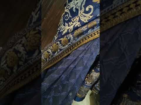 Blue saree maria b embroidered collection