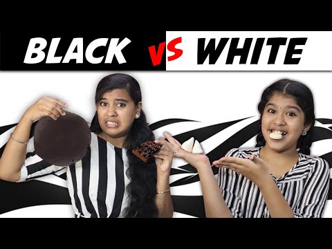 🔥We ate only BLACK & WHITE FOOD for 24 hrs || Food Challenge Tamil😋|| Preetha Ammu💞 || Ammu Times ||