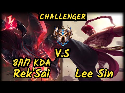 CNB Yampi (REK'SAI) vs LEE SIN - 8/1/7 KDA JUNGLE CHALLENGER GAMEPLAY - BR