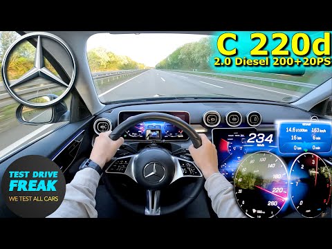 2024 Mercedes Benz C 220d Sedan 200+20 PS TOP SPEED AUTOBAHN DRIVE POV