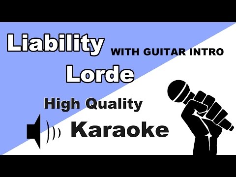 🔴🎤Lorde - Liability - Instrumental cover prod. by Karaoke Universe (with nice guitar Intro)🎤🔴