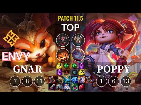 EM Envy Gnar vs Poppy Top - KR Patch 11.5