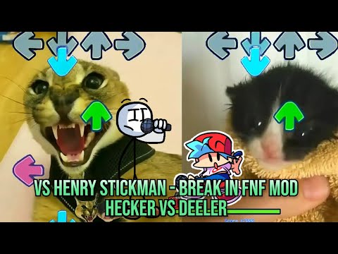 Break In But BIG FLOPPA VS TOWEL KITTEN- Friday Night Funkin' Custom Animation VS HENRY STICKMAN