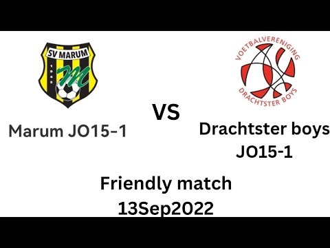 SV Marum JO15-1 vs Drachtster Boys JO15-1 (Friendly match 13Sep2022)