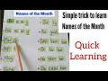 How to learn Names of the month. Months of the year. learning Months names.