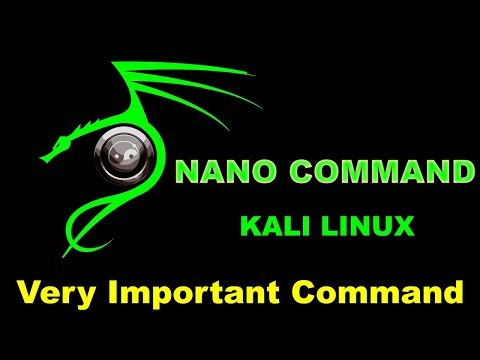 Class 5 What is nano command in Kali LINUX