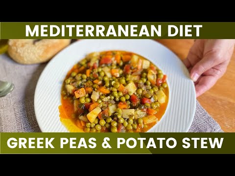 BLUE ZONES Greek Style Peas & Potato Stew | Arakas Laderos Just like Mom Made! Easy & Plant-Based