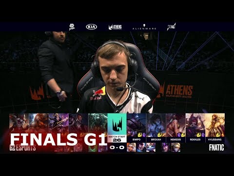 Fnatic vs G2 eSports - Game 1 | Finals S9 LEC Summer 2019 Playoffs | FNC vs G2 G1
