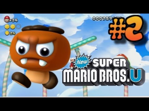 New Super Mario Bros U 4 Player Gameplay: Part 2: Filbert the Goombrat