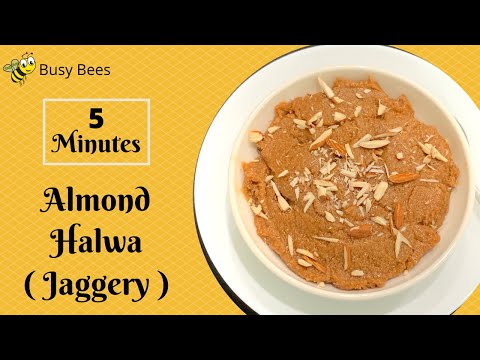 Badam Halwa Recipe with Jaggery | Almond Halwa in just 5 minutes