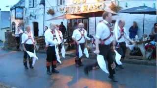 preview picture of video 'Cardiff Morris dance Lollipop Man at the Old White Hart in Llantwit Major. 17th July 2012.'